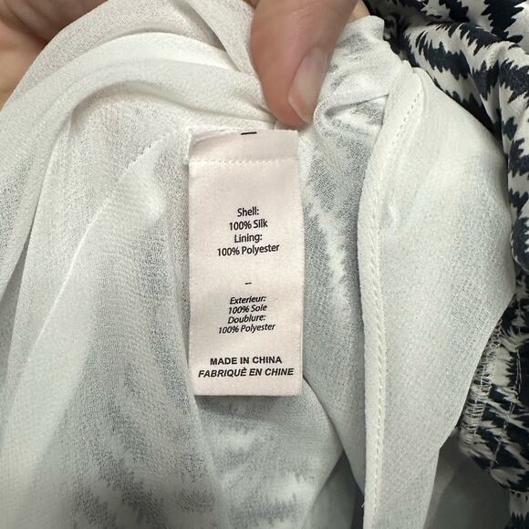 NEW Cinq A Sept Christel One-Shoulder Asymmetric Silk Midi Dress Zebra Print 8 - Picture 6 of 7